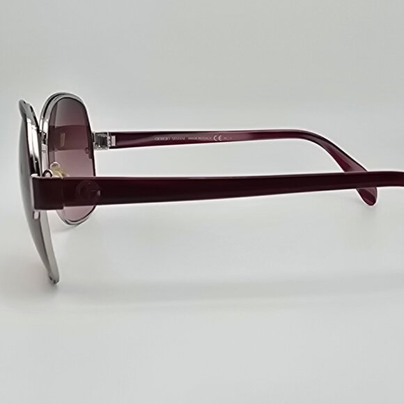 Giorgio Armani GA851/S Burgundy Silver Frame Brown Gradient Butterfly Sunglasses main image 8